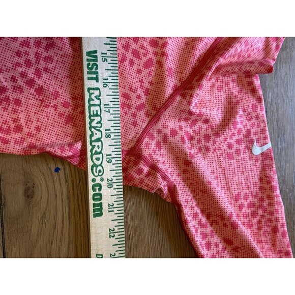 Nike Pro Women’s Large Running Shirt Peach ISH PinkDri-Fit Patterned Quarter Zip - Picture 5 of 14